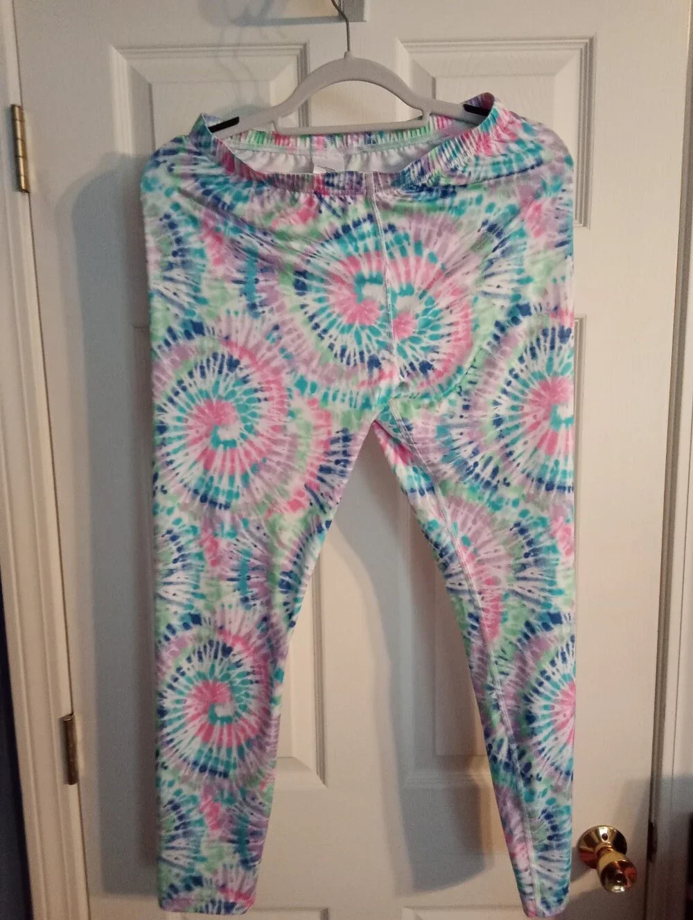 Lands' End Multicolor Pastel Tie-Dye Base Layer (long underwear) Girl's XL